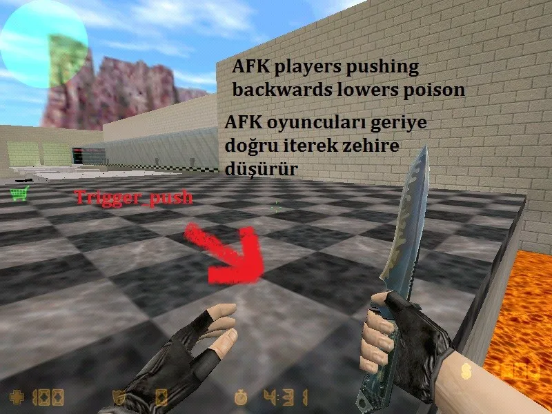 Скриншот  deathrun_galaxy_v1 для CS 1.6: карта deathrun, точки, боты с .nav, оптимизация wpoly/epoly