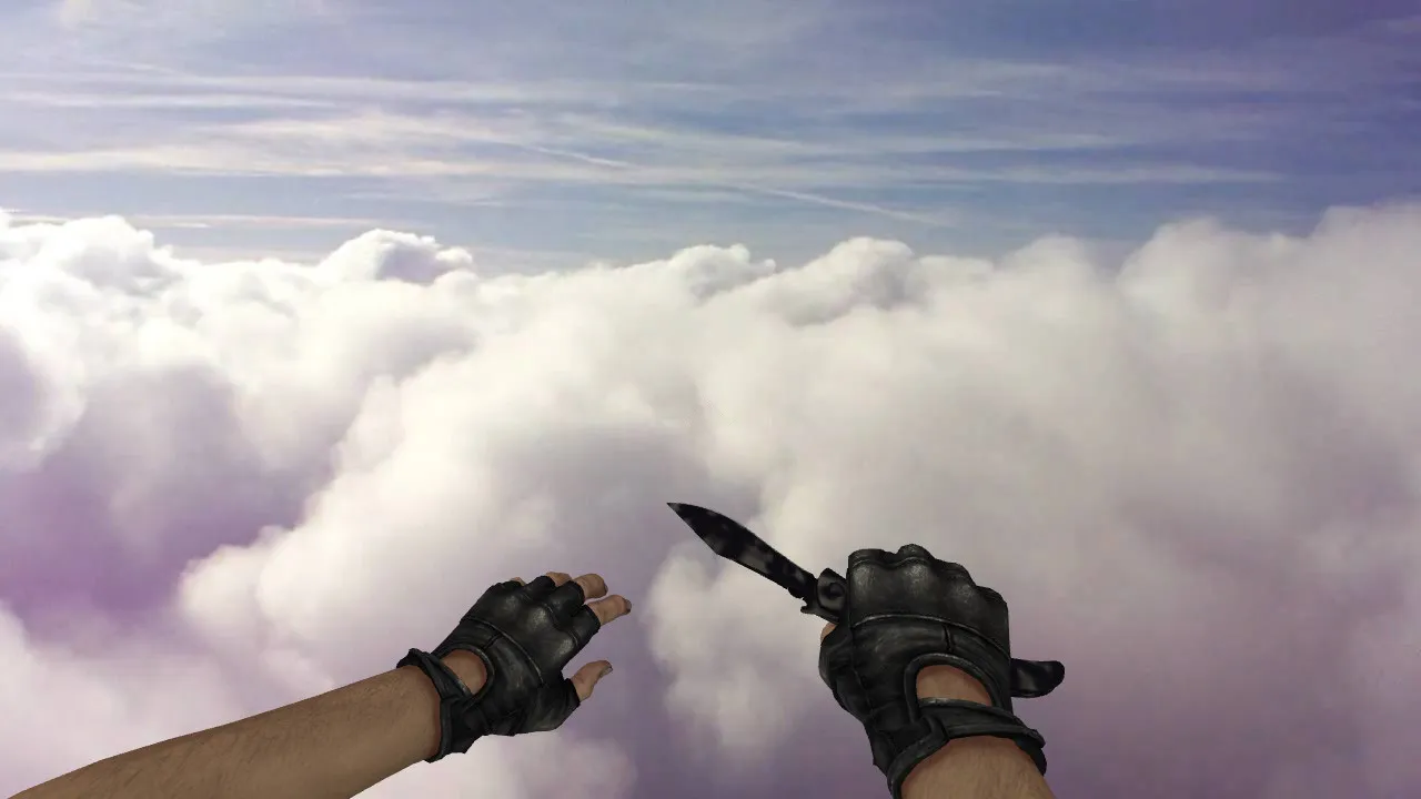 Скриншот Модель ножа «Наваха «Сажа»» v_knife_p для CS 1.6: звуки, анимация осмотра, качество текстур