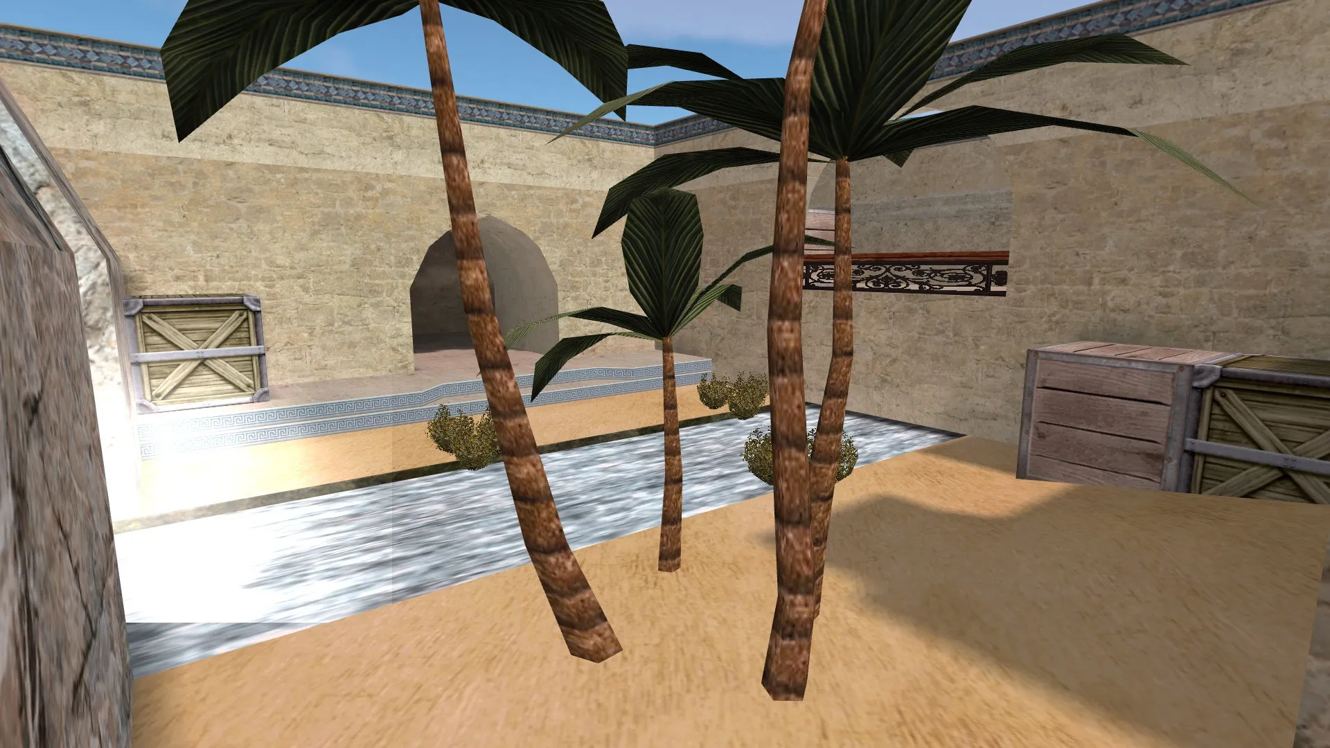 Скриншот  Карта de_dust2_suncsm для CS 1.6: баланс сторон, точки, .nav для ботов и оптимизация