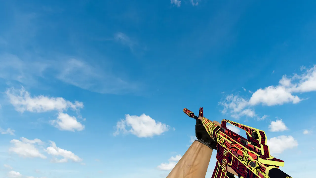 Скриншот Default M4A1 «Огонь Чантико» v_ p_ w_ модель для CS 1.6: звуки, анимация осмотра, текстуры