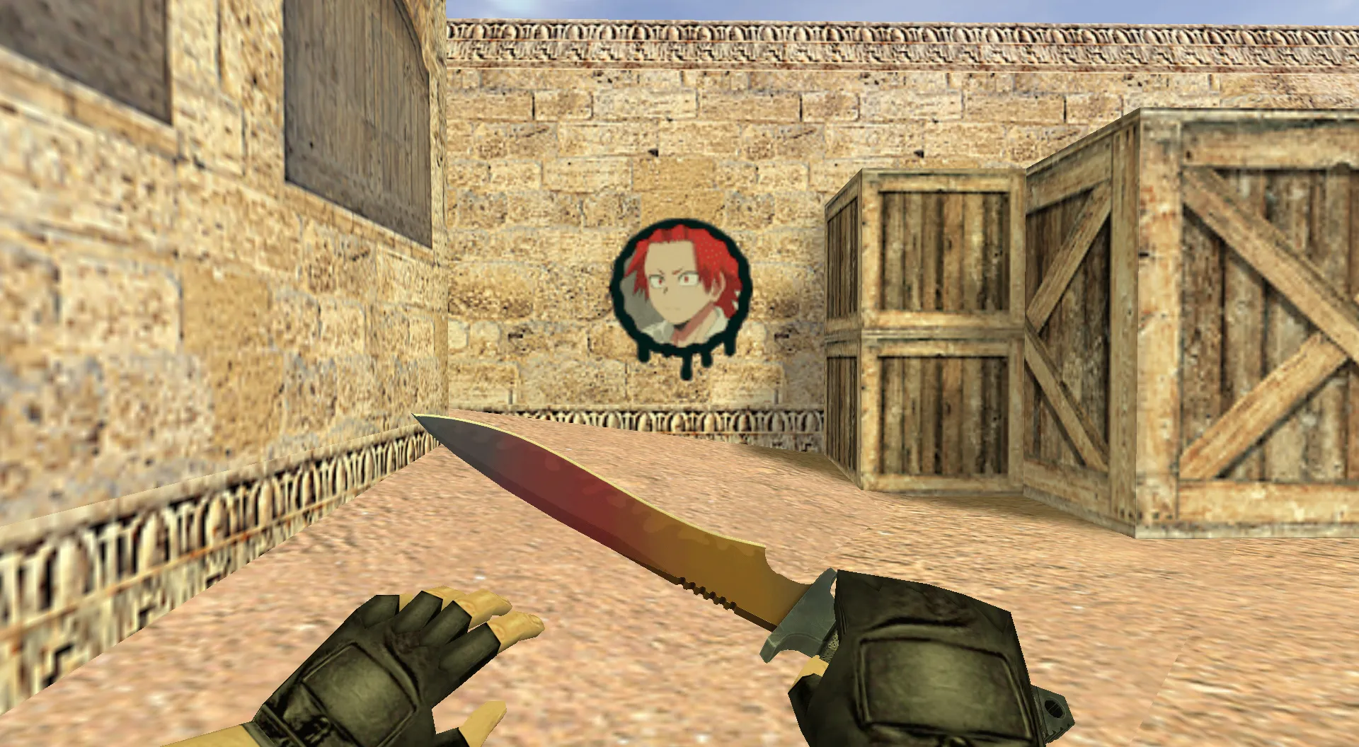 Скриншот Граффити Эйджиро Киришима для CS 1.6: Яркие Аниме Моменты