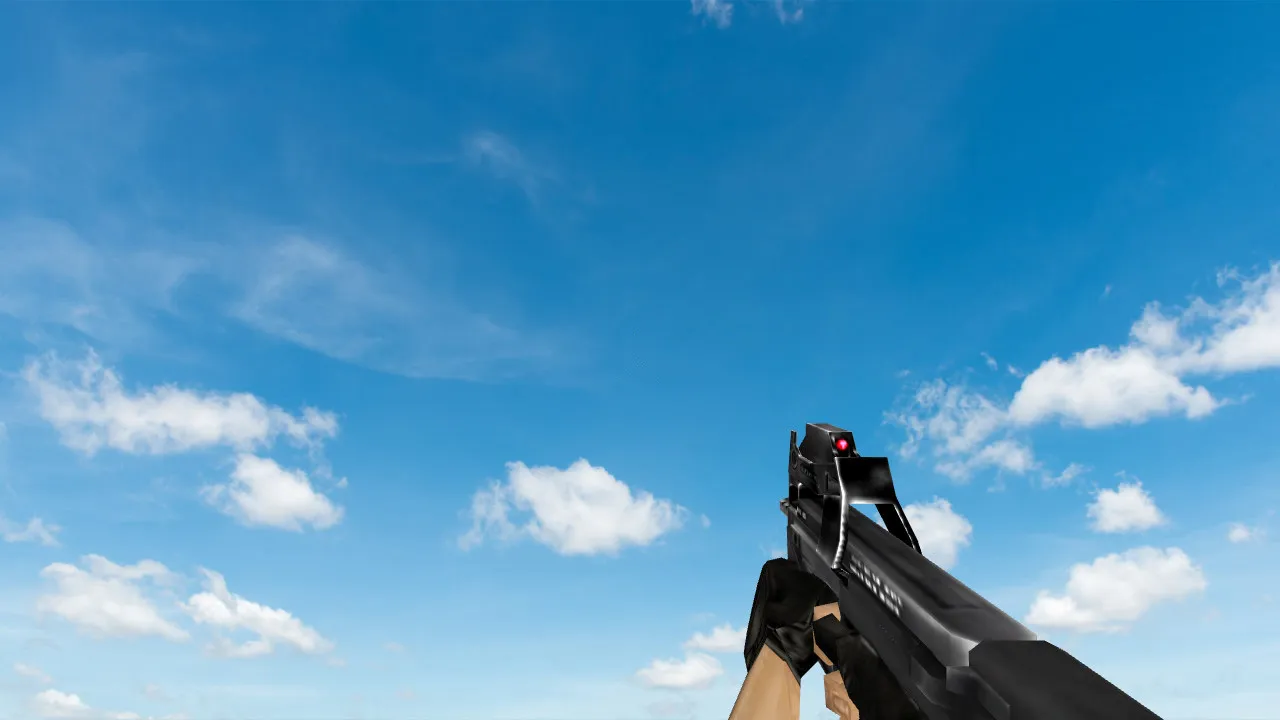 Скриншот  Пак моделей оружия «Default Weapons Chromed» для CS 1.6: v_, p_, w_ модели, звуки, анимация осмотра и текстуры