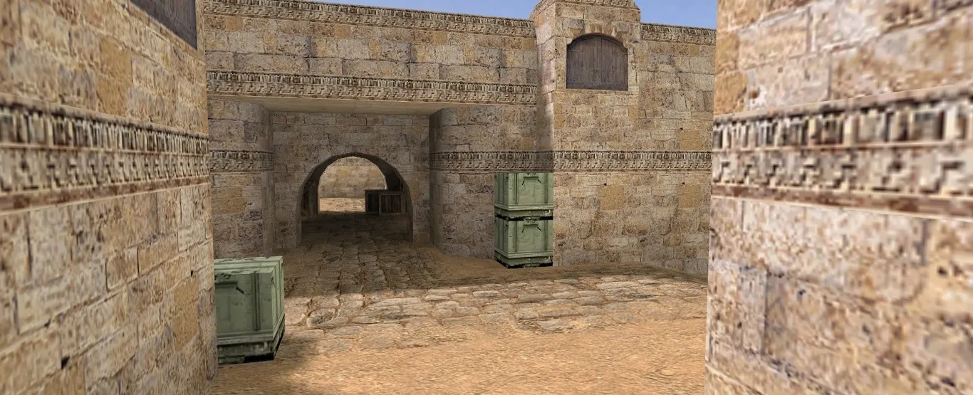 Скриншот  de_dust2_wrs карта для CS 1.6: баланс сторон, точки, .nav для ботов и оптимизация wpoly/epoly