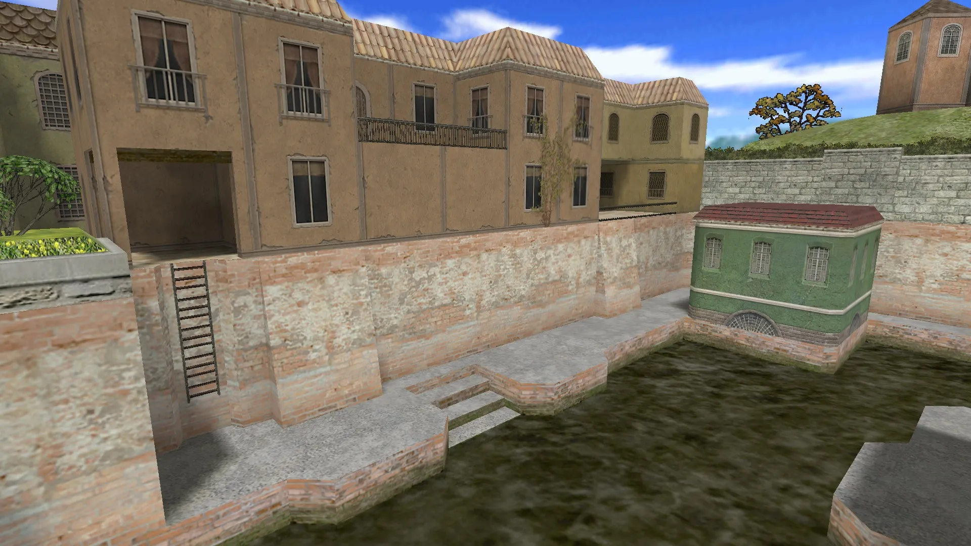 Скриншот  Карта de_flow_b4 для CS 1.6: точки, раскидки, навигация ботов и оптимизация wpoly/epoly