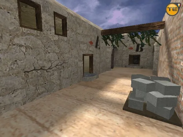 Скриншот  de_cs16 для CS 1.6: баланс сторон, точки, .nav для ботов, оптимизация wpoly/epoly