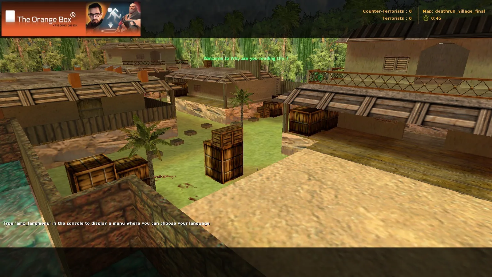 Скриншот  deathrun_village_easy_fixed для CS 1.6: карта deathrun, баланс сторон, точки, .nav, оптимизация