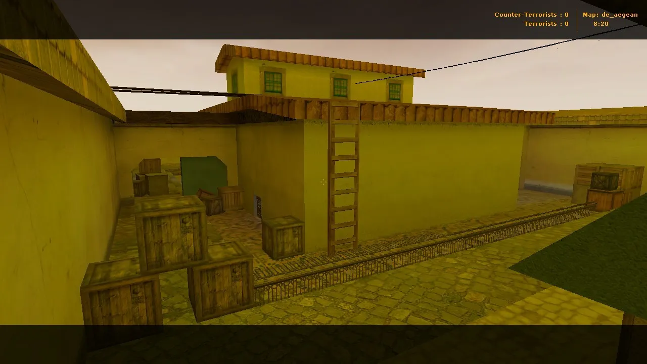 Скриншот de_aegean карта для CS 1.6: баланс сторон, точки, .nav для ботов, оптимизация wpoly/epoly