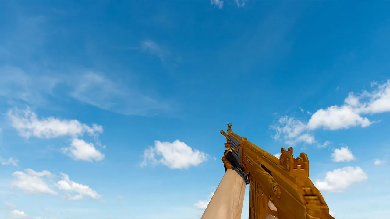 Скриншот  Пак моделей оружия «Gold Weapons Pack V3» для CS 1.6: v_ p_ w_ модели, звуки, анимация осмотра