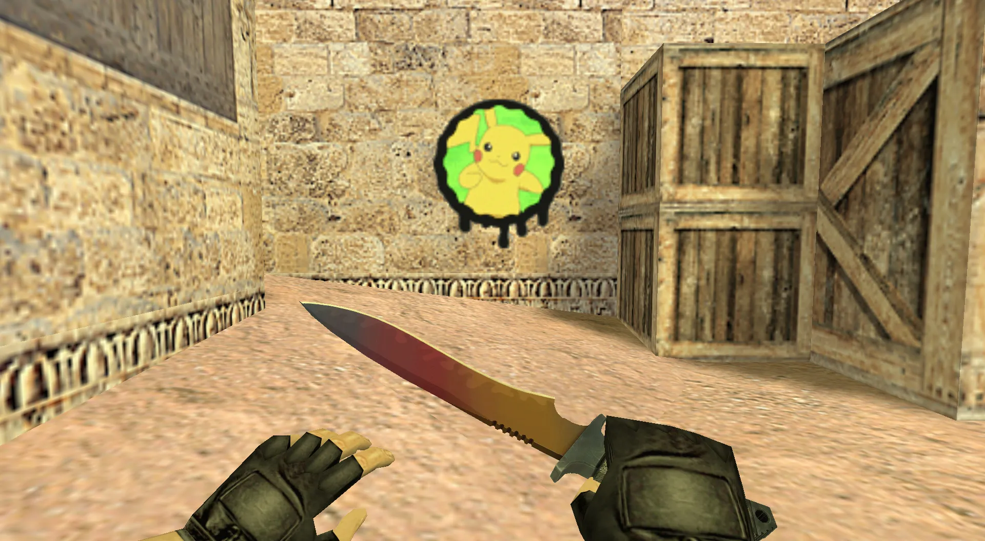 Скриншот Граффити «Пикачу» для CS 1.6 - Яркий акцент в игре