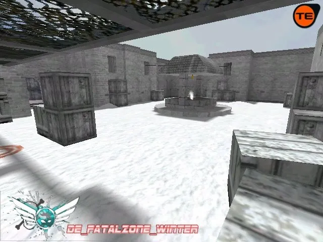 Скриншот  de_fatalzone_winter для CS 1.6: зимняя DE-карта, точки под заход, .nav для ботов, оптимизация wpoly/epoly