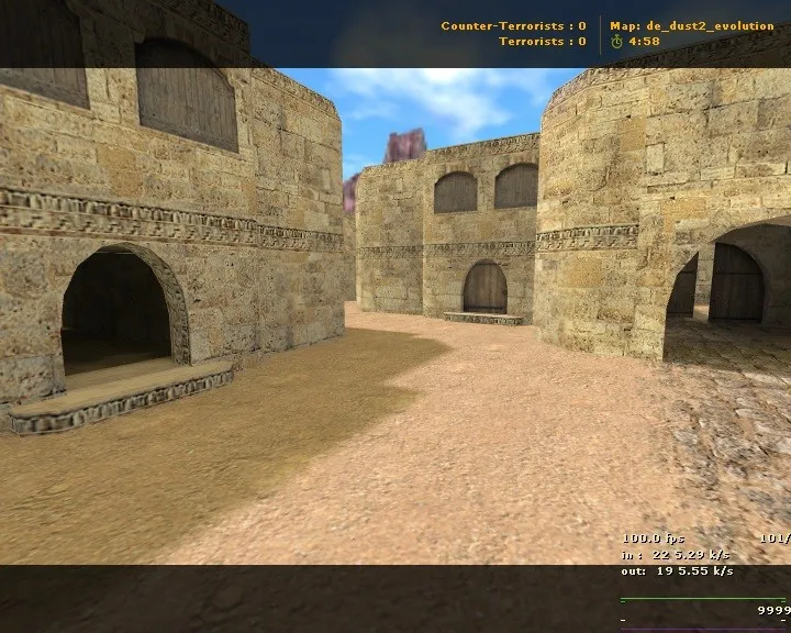 Скриншот  de_dust2_evolution для CS 1.6: точки, тактики за T/CT, оптимизация и запуск без сюрпризов