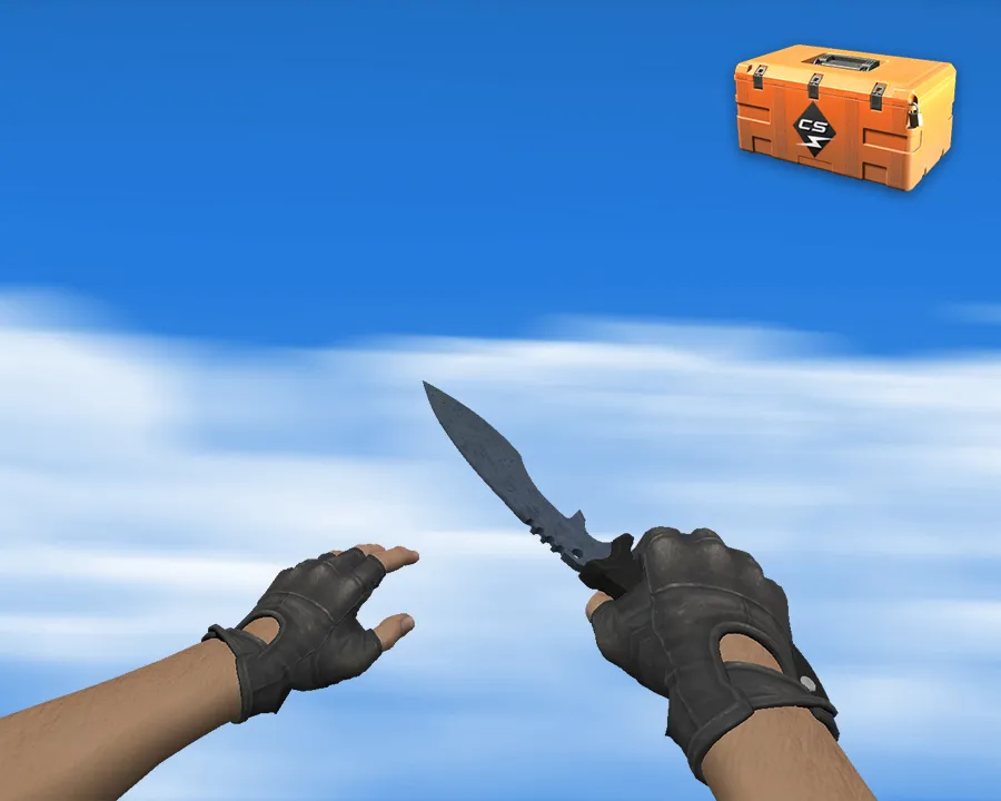 Скриншот Кукри Blue Steel (Вороненая сталь) v_, p_, w_ модели для CS 1.6: звуки, анимация осмотра, текстуры