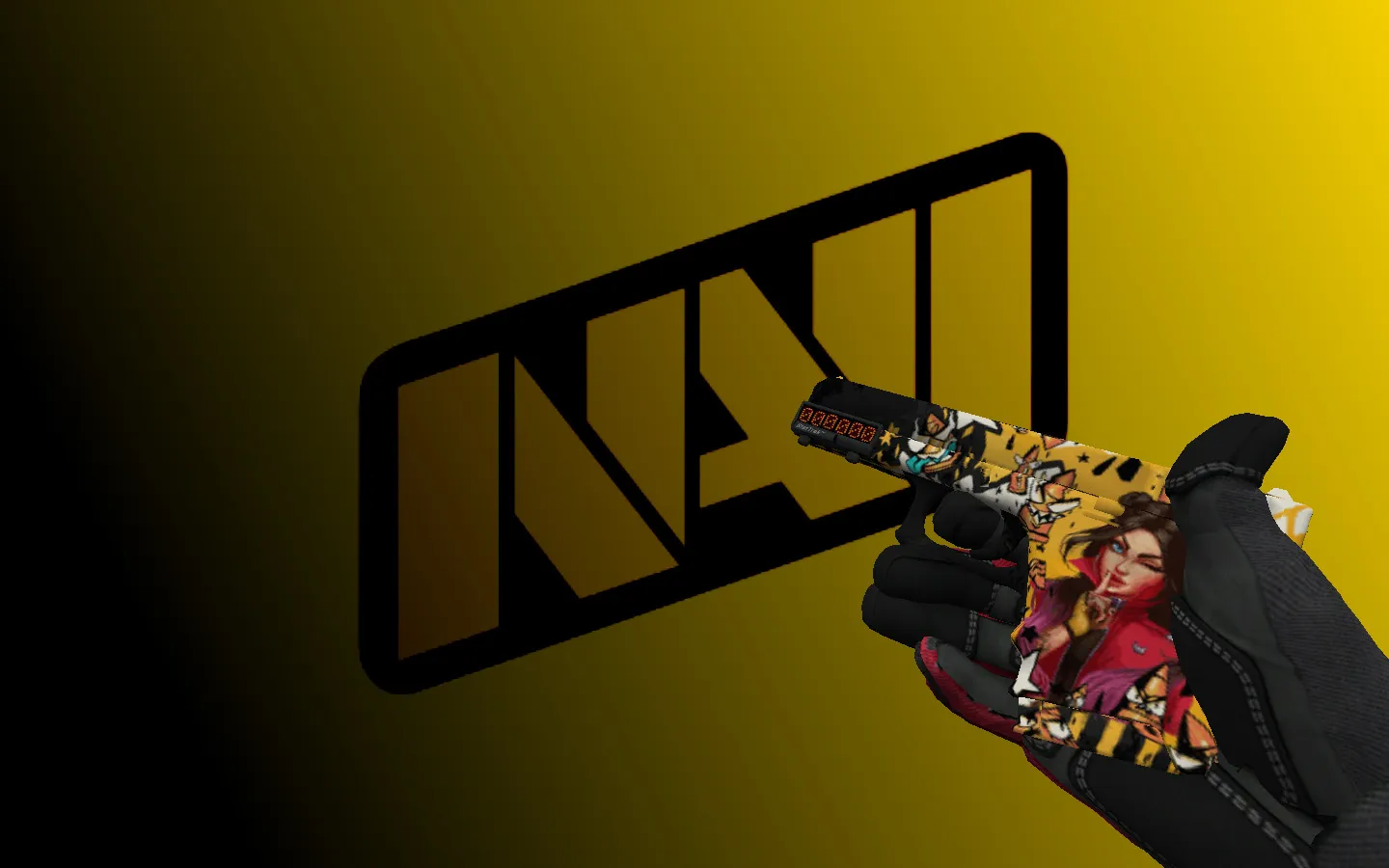 Скриншот electronic Inventory для CS 1.6: пак моделей оружия и перчаток Natus Vincere Денис electronic, с осмотром и звуками USP-S