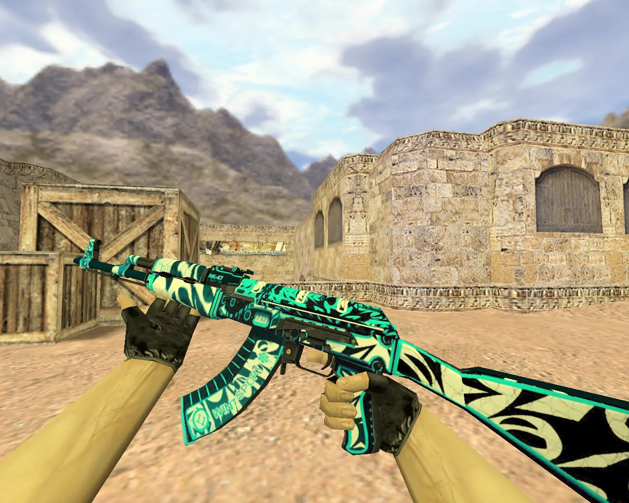 Скриншот Модель АК-47 Снежный вихрь для CS 1.6 – улучшенная версия