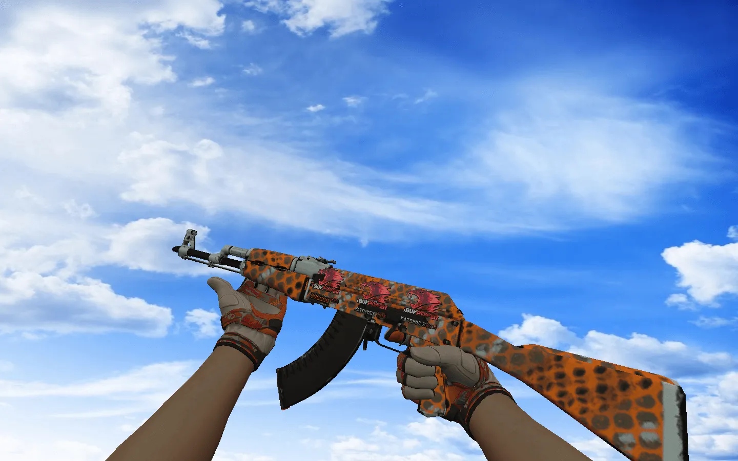 Скриншот Пак оружия CS 1.6 с мотоциклетными перчатками «БУХ!»: АК-47, AWP, DE, Glock-18, M4A4, SG 553, USP-S и ножи