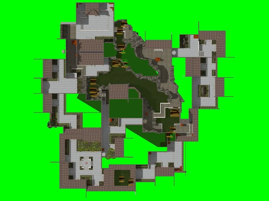 Скриншот  de_bamboo для CS 1.6: детали карты, точки для Terror/CT, боты .nav и оптимизация wpoly/epoly