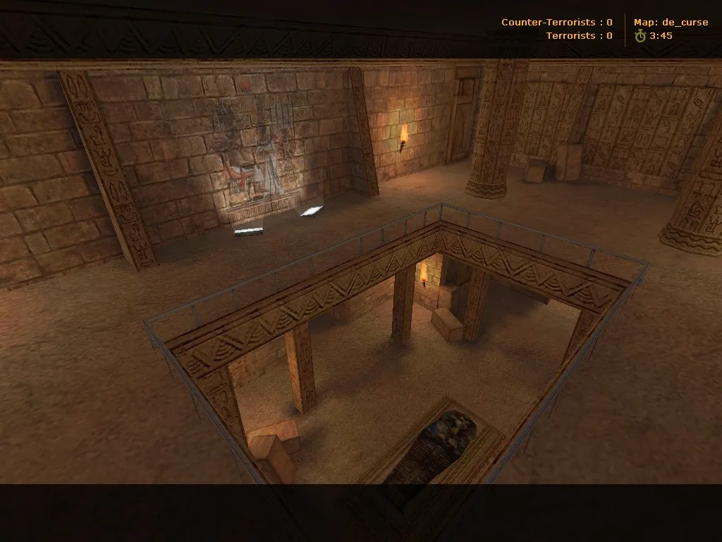 Скриншот Карта de_curse для CS 1.6: обзор точек, маршруты за CT/T, .nav, оптимизация и советы по настройке