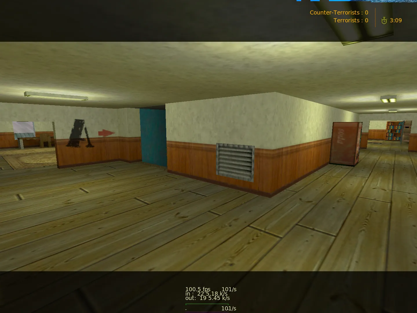 Скриншот  Карта «de_hightech_v5» для CS 1.6: баланс сторон, точки под плент и обходы, оптимизация wpoly/epoly