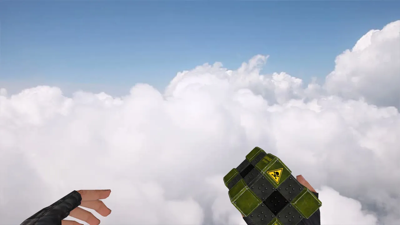 Скриншот CS 1.6 модель гранаты CSO Voxel Grenade: v_, p_, w_ модели, звуки, анимация осмотра, текстуры