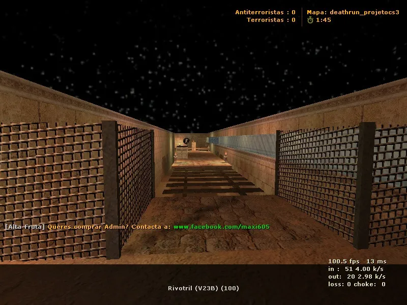 Скриншот  deathrun_projetocs3 для CS 1.6: карта deathrun, точки, баланс сторон, .nav для ботов и оптимизация