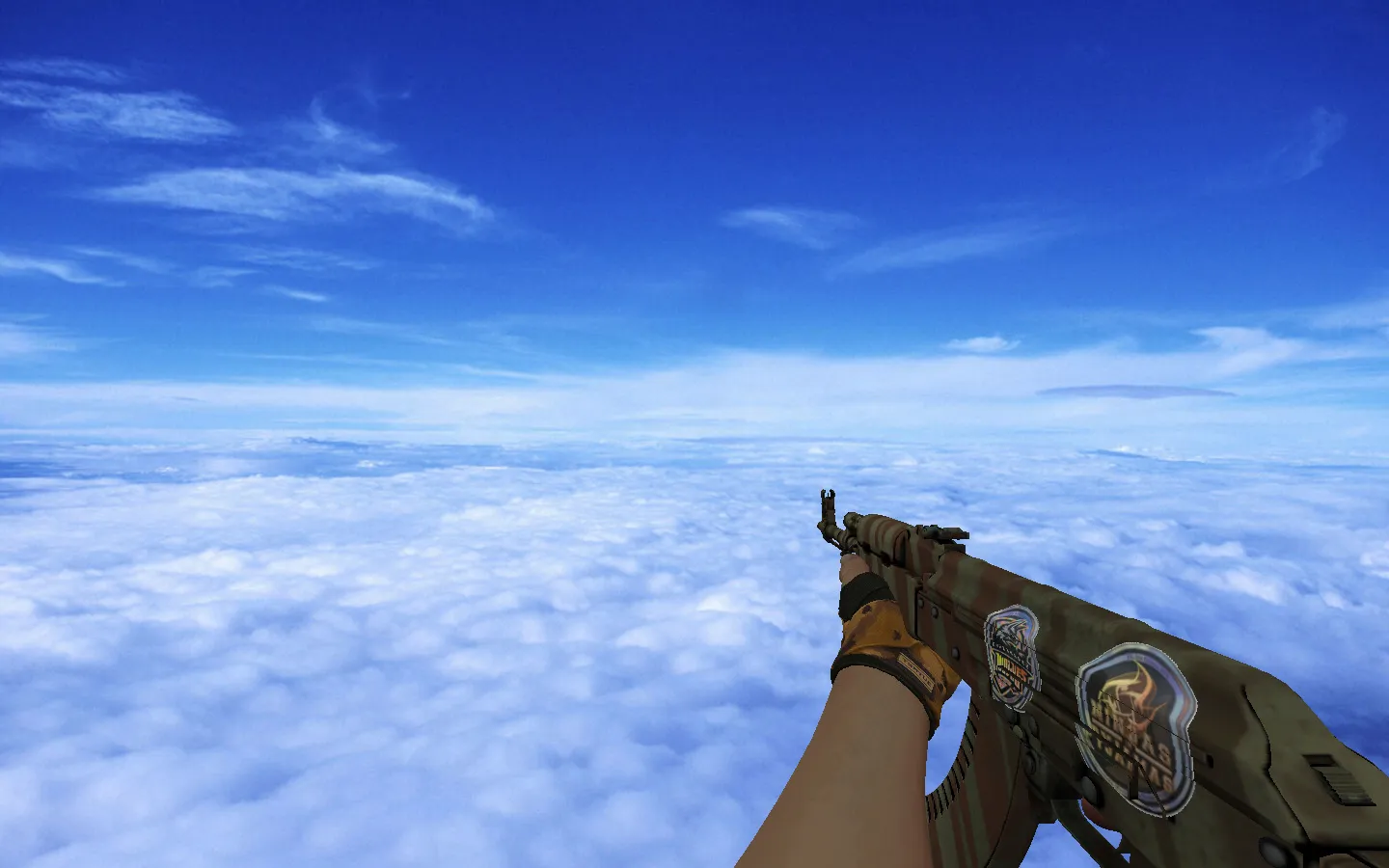 Скриншот Модель «Jah's AK-47 Predator» v_ + p_ + w_ для CS 1.6: звуки, анимация осмотра, качество текстур