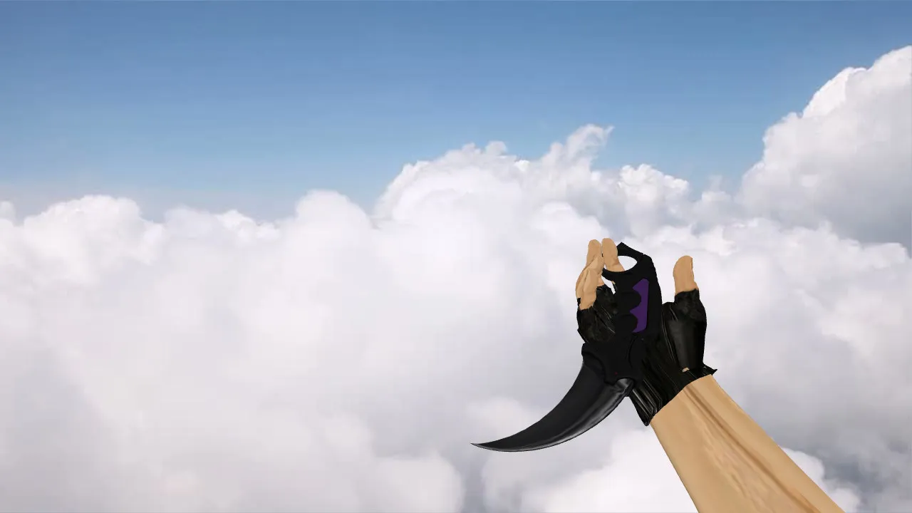 Скриншот Модель ножа керамбит «Ультрафиолет» для CS 1.6: v_ w_ p_, звуки, анимация осмотра и качественные текстуры