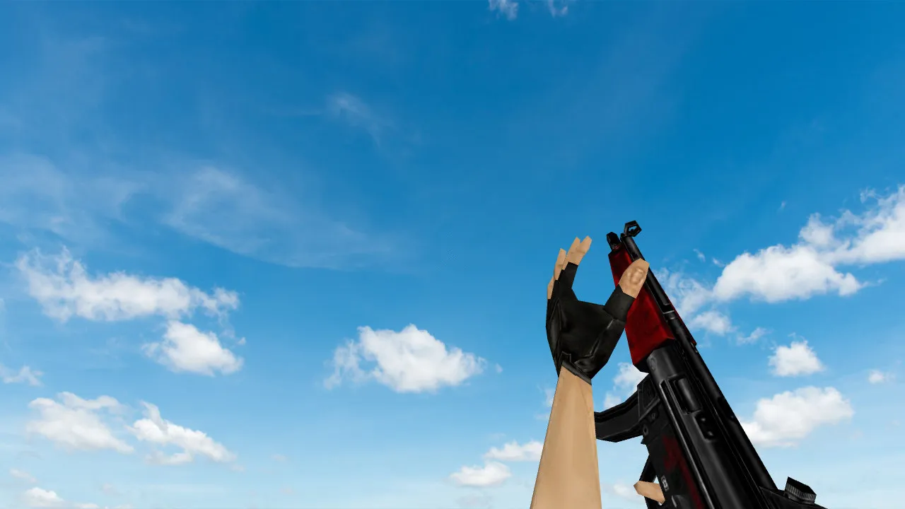 Скриншот Модель «MP5 Red Parts» для CS 1.6 - Качественные текстуры и анимация