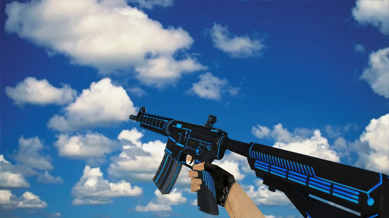 Скриншот Модель «M4A4 Plasmax» v_m4a1p для CS 1.6: анимация осмотра, звуки, качество текстур