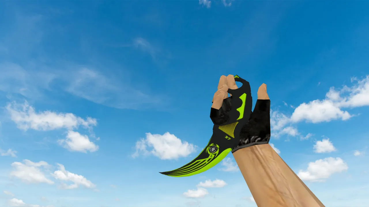 Скриншот Модель ножа «Karambit Machine» для CS 1.6: v_ и p_ модели, звуки, анимация осмотра, текстуры