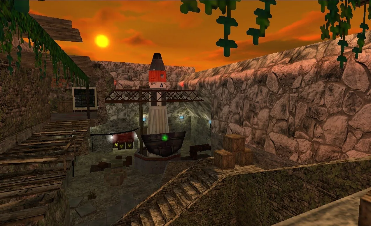 Скриншот  Карта de_secret_stone для CS 1.6: оптимизация и тактика