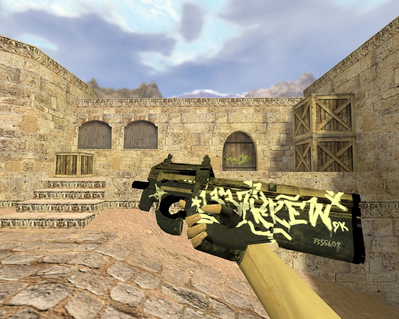 Скриншот Модель P90 Пустынный повстанец для CS 1.6