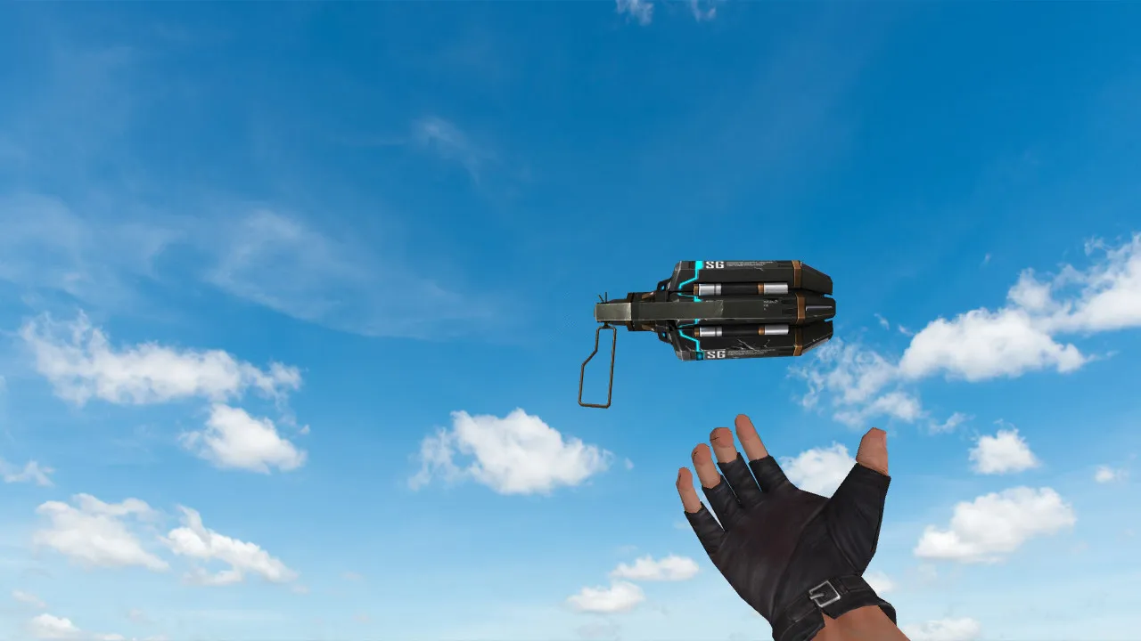 Скриншот Chain Grenade v_, p_, w_ модель гранаты для CS 1.6 с качественным звуком и анимацией осмотра