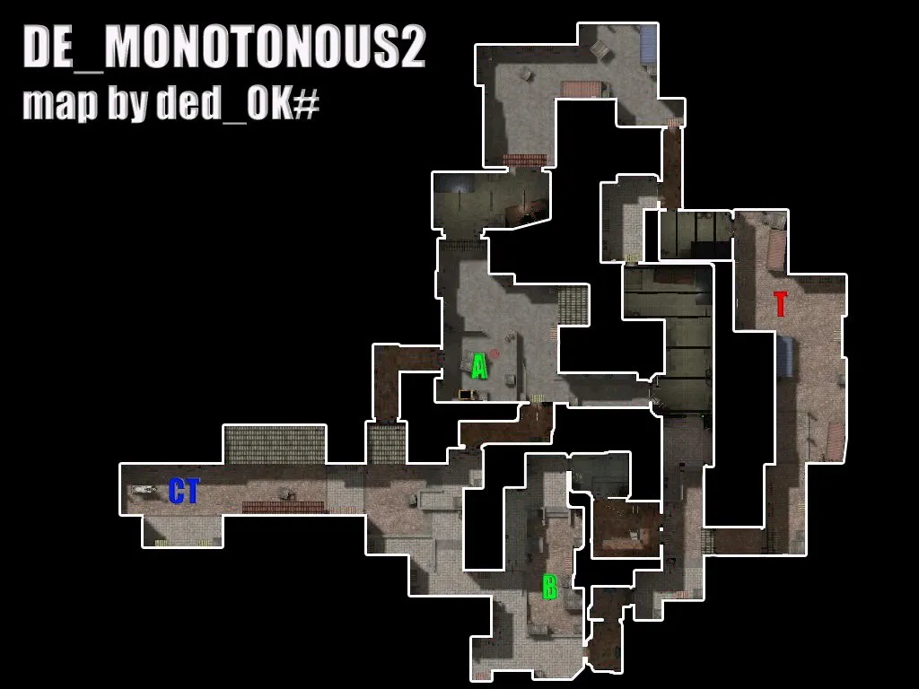 Скриншот  Карта de_monotonous2 для Counter-Strike 1.6 – Обзор и особенности