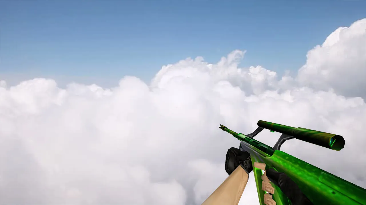 Скриншот Модель «Default AUG Green light» для CS 1.6 - Скачать