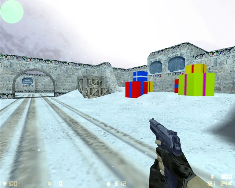 Скриншот  Карта de_xmas_dust для CS 1.6 - Сражения на зимних просторах