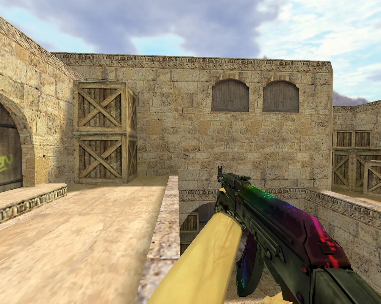 Скриншот Модель АК-47 Неоновый туман для CS 1.6 - Качественные текстуры и анимация