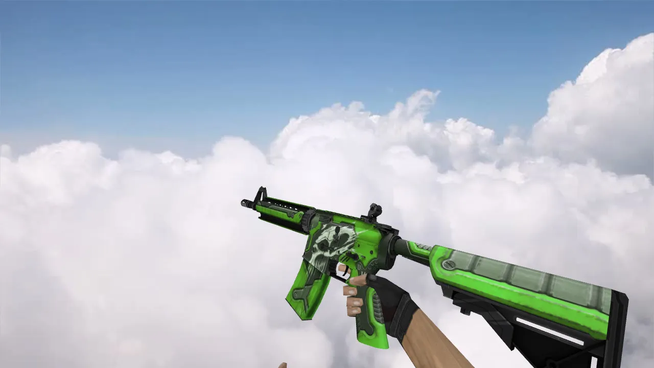 Скриншот Модель M4A4 War Green v_model для CS 1.6: p_ и w_ текстуры, звук, анимация осмотра и настройка