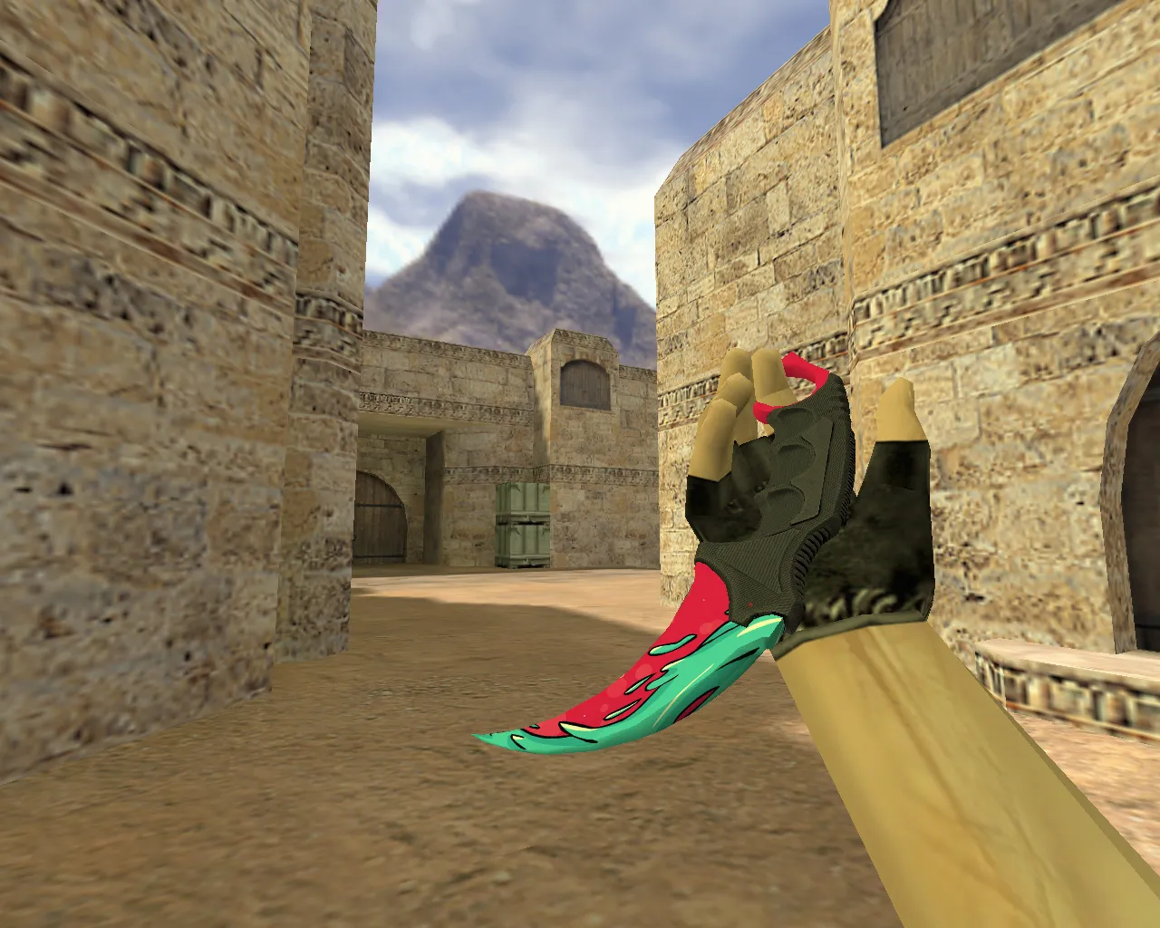 Скриншот Модель ножа «Керамбит Водяной» v_ / p_ / w_ для CS 1.6: звук, анимация осмотра, текстуры и настройка