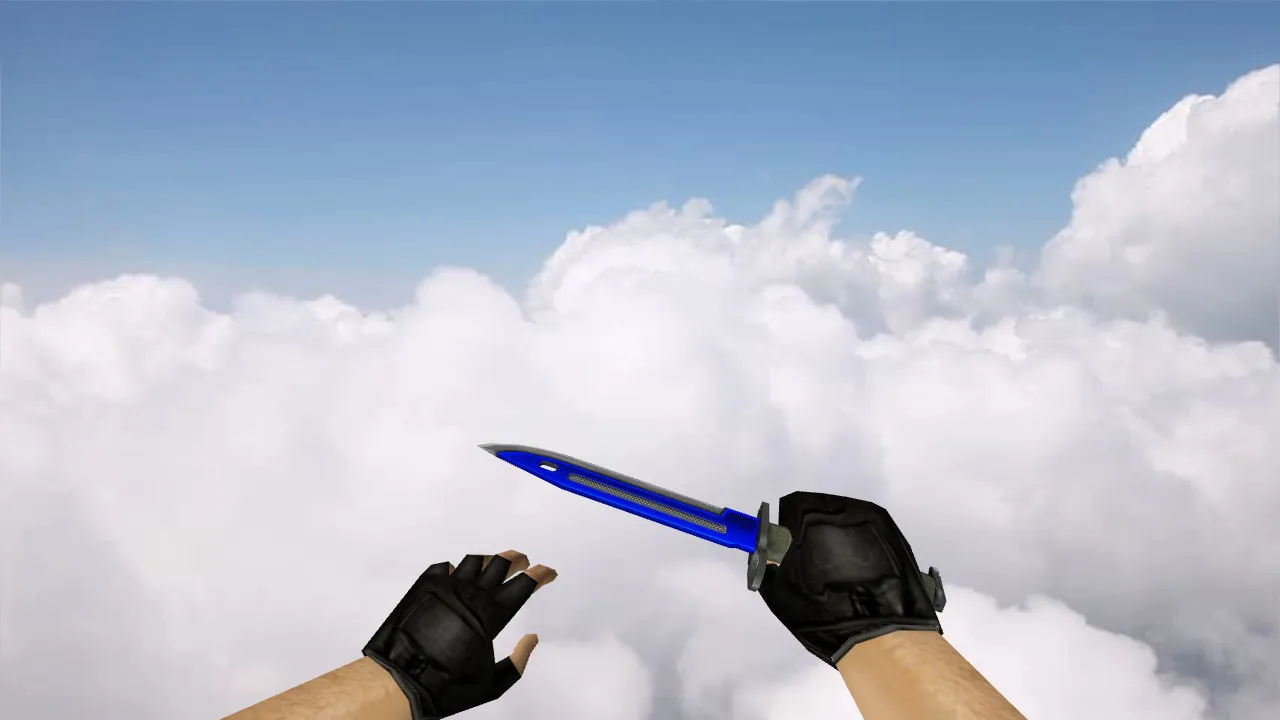 Скриншот Модель «Bayonet Industry Blue» (v_, p_, w_) для CS 1.6: звуки, анимация осмотра и качество текстур