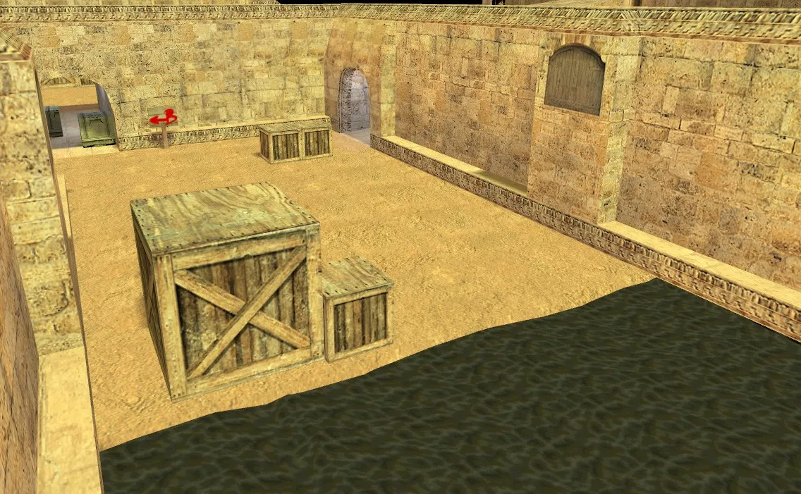 Скриншот  de_dusky карта для CS 1.6: тактика за CT и T, точки контроля, .nav и оптимизация