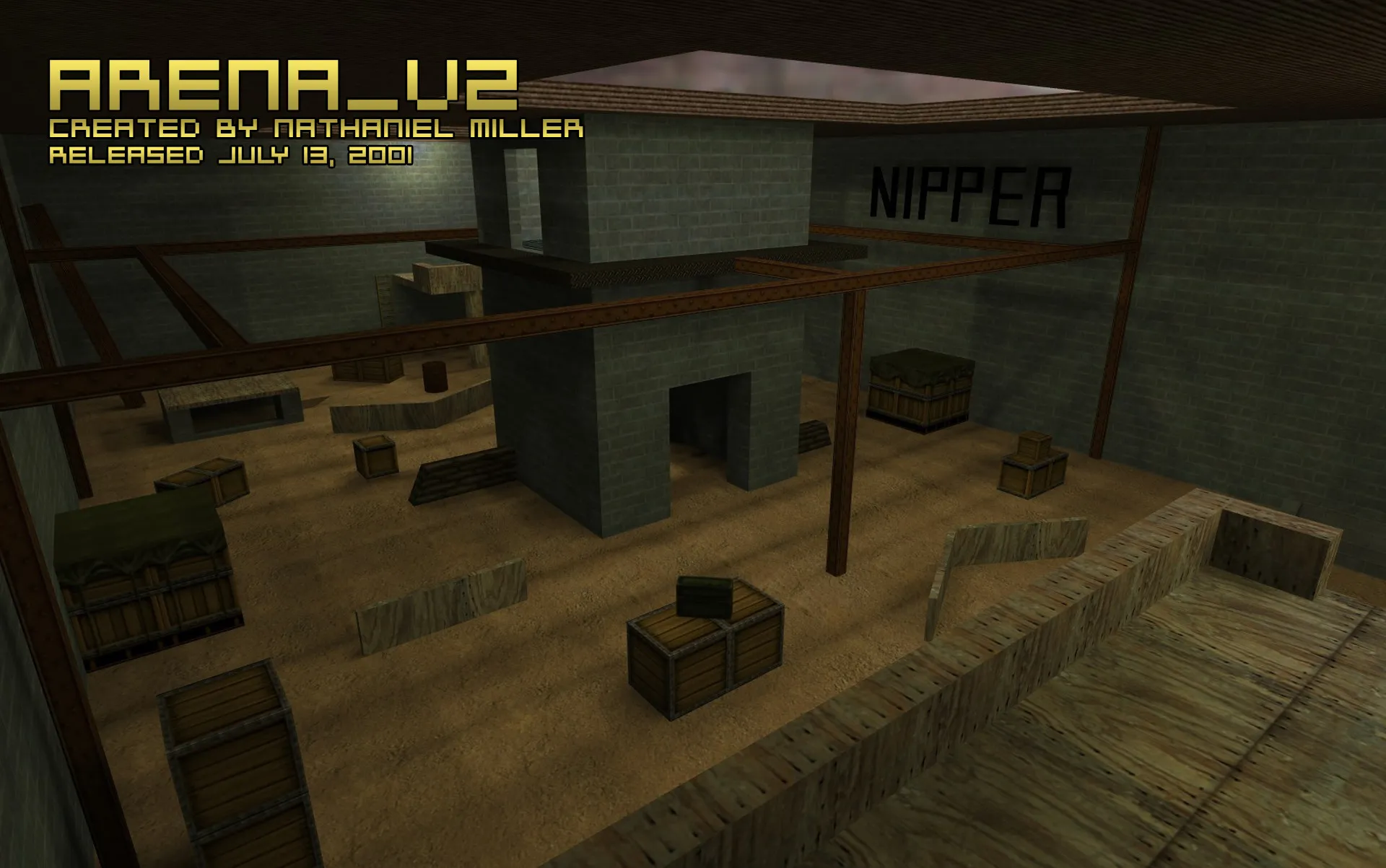 Скриншот  Карты DE: arena_v2 для CS 1.6 — баланс сторон, тактика, .nav для ботов и оптимизация wpoly/epoly