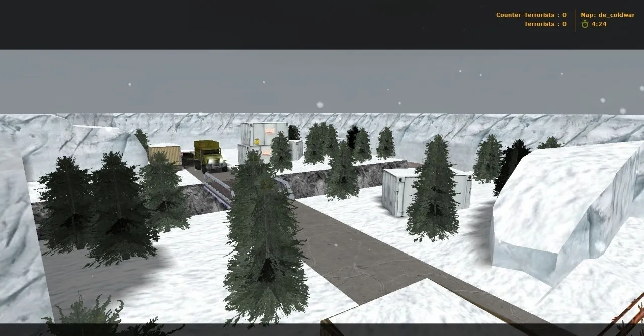 Скриншот  de_coldwar для CS 1.6: тактика, точки, bots .nav и оптимизация wpoly/epoly