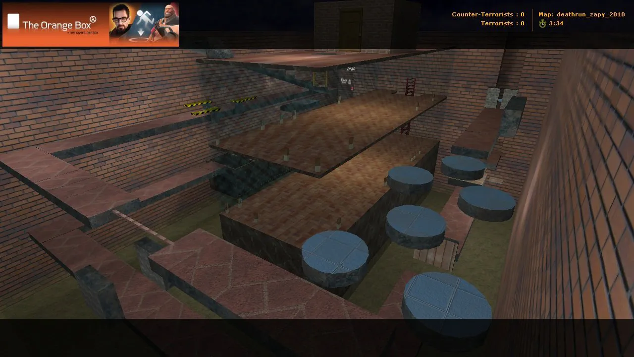 Скриншот  deathrun_zapy_2010 для CS 1.6: техничный обзор карты, точки, .nav и оптимизация