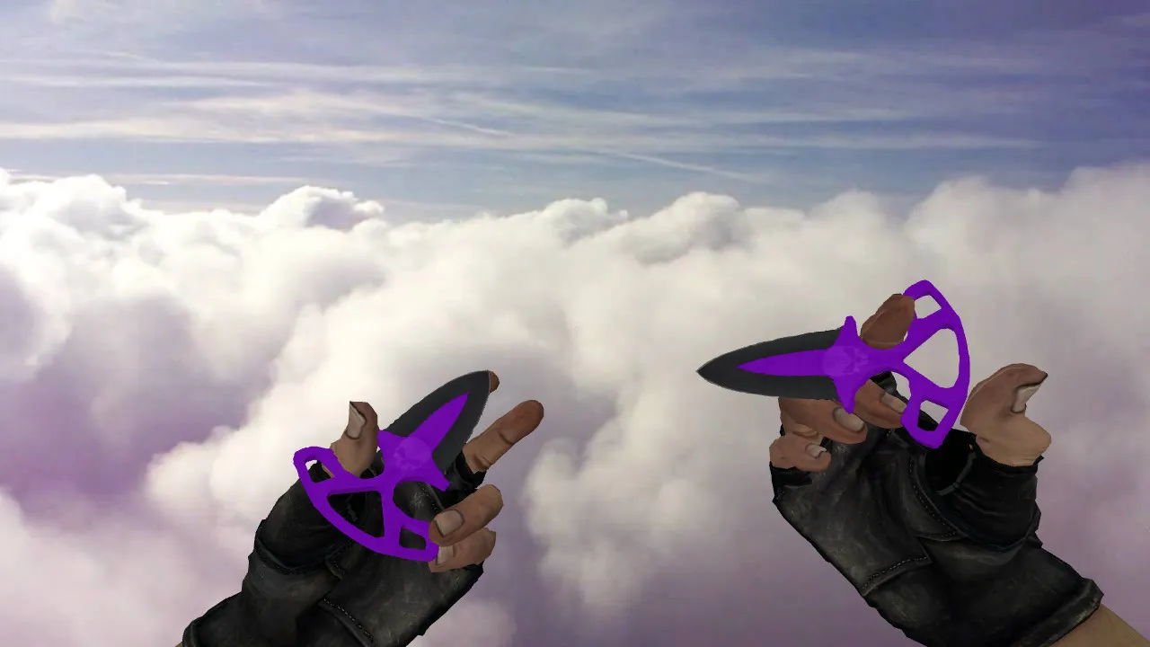 Скриншот Модель «Тычковые ножи «Ультрафиолет»» для CS 1.6: v_ p_ w_ модели, звуки, анимация осмотра, текстуры