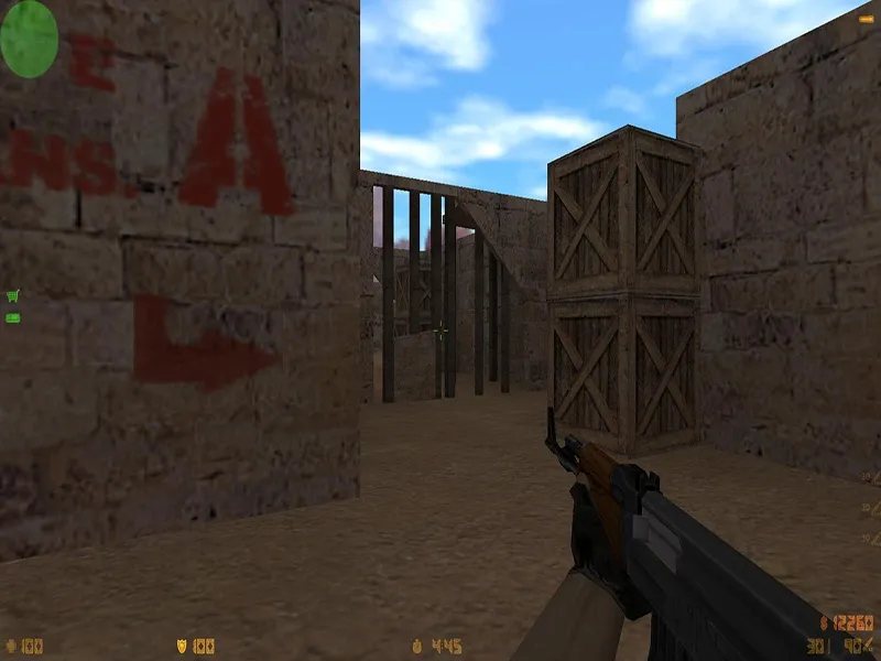 Скриншот  Карта de_dust3824 для CS 1.6: баланс сторон, точки, .nav для ботов, оптимизация и настройка под сервер