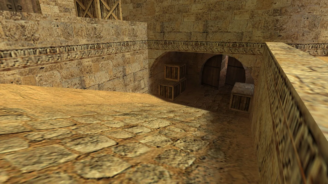 Скриншот  Карта de_dust2_2018 для CS 1.6: баланс сторон, точки, .nav и оптимизация wpoly/epoly