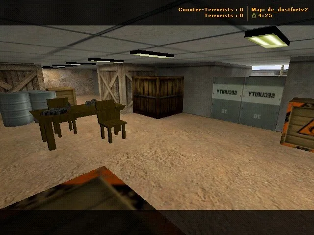 Скриншот de_dustfortv2 для CS 1.6: тактика, точки, .nav для ботов и оптимизация wpoly/epoly