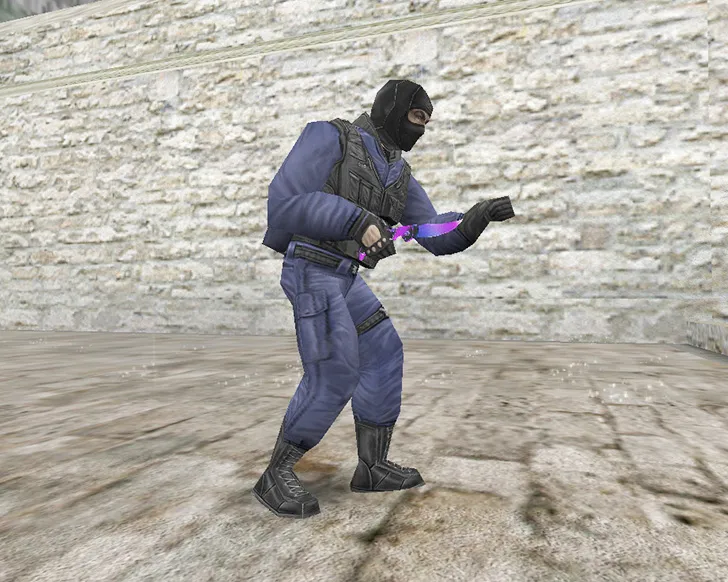 Скриншот  Нож Фальшион «Комета» + «Спортивные перчатки | Ящик Пандоры» v_ p_ w_ модели для CS 1.6