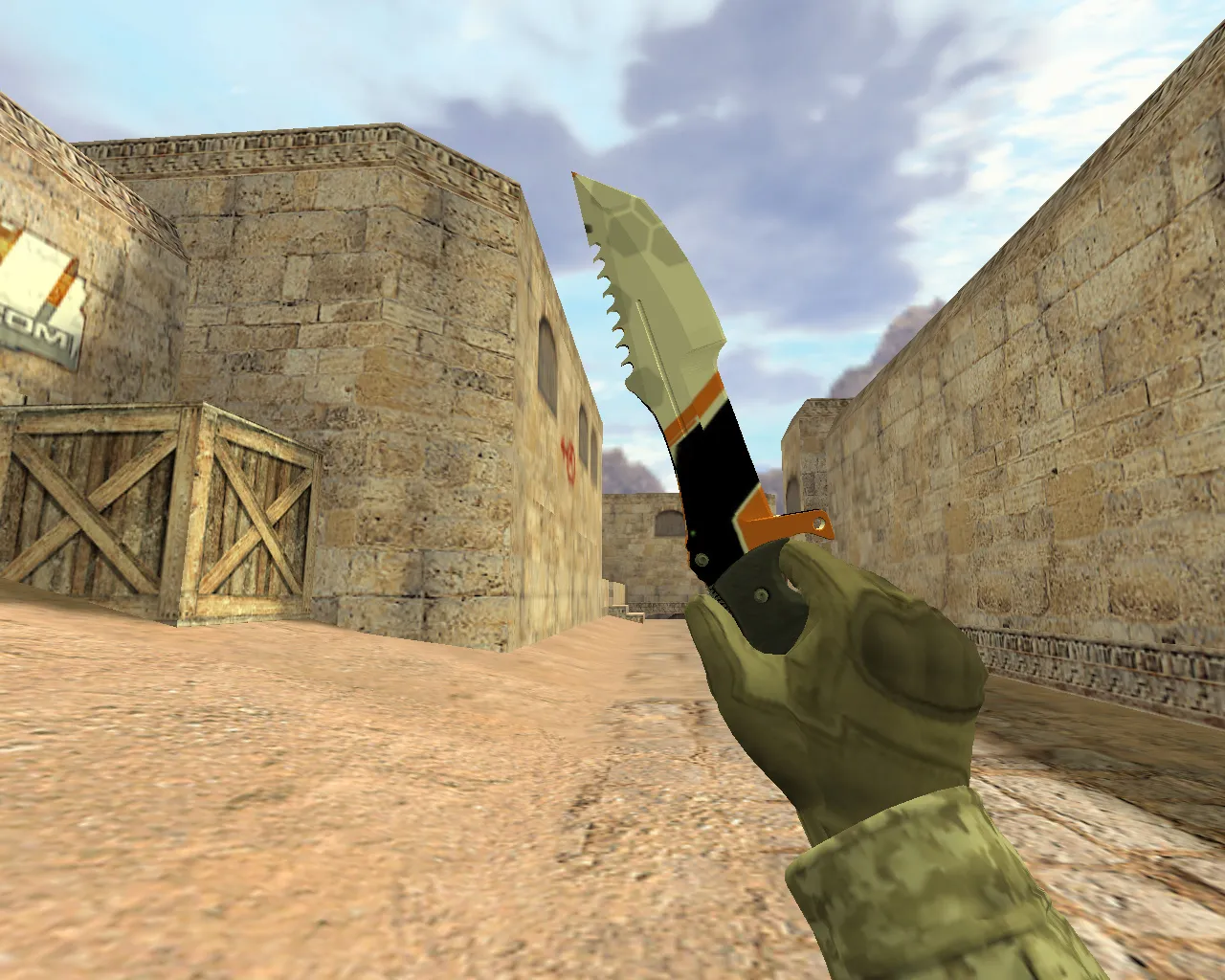 Скриншот Модель «Охотничий нож Азимов» v_knife для CS 1.6: звуки, анимация осмотра, качество текстур