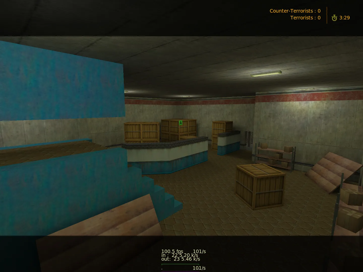 Скриншот  Карта «de_hightech_v5» для CS 1.6: баланс сторон, точки под плент и обходы, оптимизация wpoly/epoly